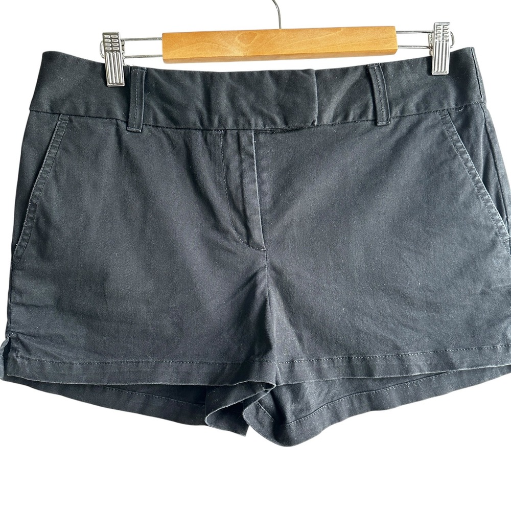 Ann Taylor LOFT‎ Black Chino Shorts Casual Preppy  Size 8 Classic